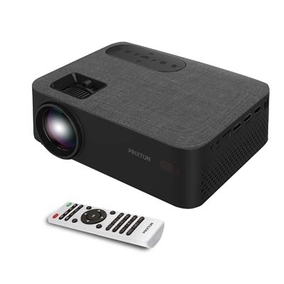 Prixton Lumière Proyector ansi fullhd 5000 portatil led portable 5.000 hdmi usb microsd aux av altavoces integrados y mando distancia incluido lumire de 1080p lumens 30” 150” 15