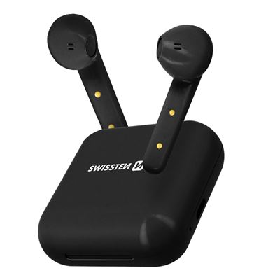 Swissten Negro Auriculares Bluetooth Tws Flypods Estuche De Carga