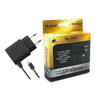 Cargador Ultraspeed Lightning Iphone/ipad Negro Biwond