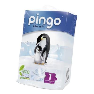 Pañales ecológicos PINGO Talla 1 recién nacido (2-5 kg) 27 pañales