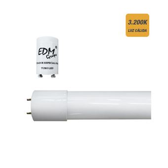 Tubo LED t8 9w eco 3.200k luz calida EDM (equivalente 18w)
