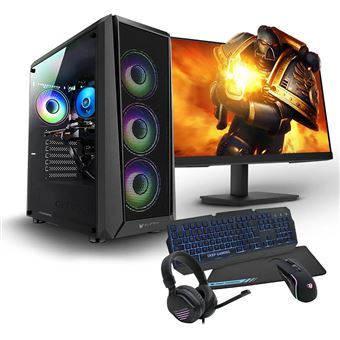 PC Gaming Pack Completo PC Racing - AMD Ryzen 5 4500, 16 GB DDR4, 1 TB SSD, GeForce GTX 3050 6GB, Monitor 24"""" FULL HD, Teclado, ratón, alfombrilla y cascos - 1