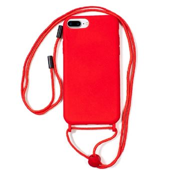 Cool Carcasa iPhone 15 Plus Cordón Liso Rojo