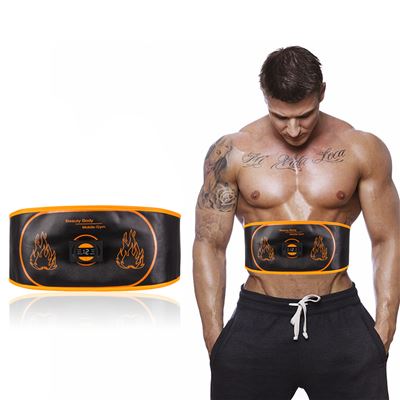 Cinturón Estimulador Eléctrico Cintura Abdomen Ems Smart Fitness.batería Recargable. 15 Intensidades, 6 Modos. Dam Negro
