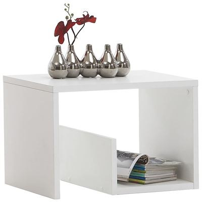 Mesa de centro 2 en 1 59,1x35,8x37,8 cm blanco