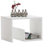 Mesa de centro 2 en 1 59,1x35,8x37,8 cm blanco