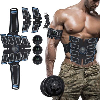 Cinturón Electroestimulador Muscular Y De Masaje Ems Inteligente Dam Azul
