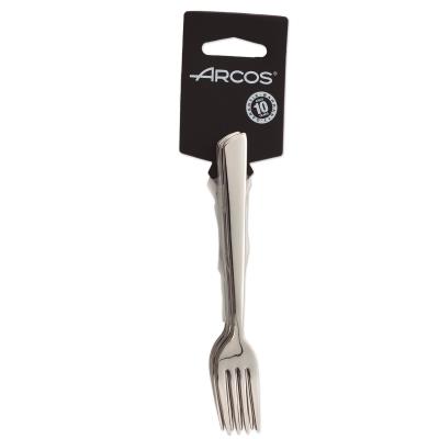 Juego De Tenedores De Almuerzo Arcos Toscana 574300 Monoblock De Una Pieza De Acero Inoxidable 18/10, De 6 Piezas Y Hoja De 14 Cm En Display