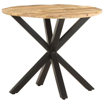 Vidaxl Marrón Mesa Auxiliar Madera Maciza De Mango 68X68x56cm