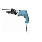 Taladro eléctrico percutor Makita HP2051 verde y gris