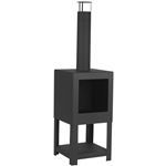 Chimenea exterior Esschert Design, sitio para leña Negro FF410