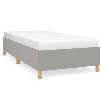 Estructura de cama de tela vidaXL gris claro 90x190cm - 1