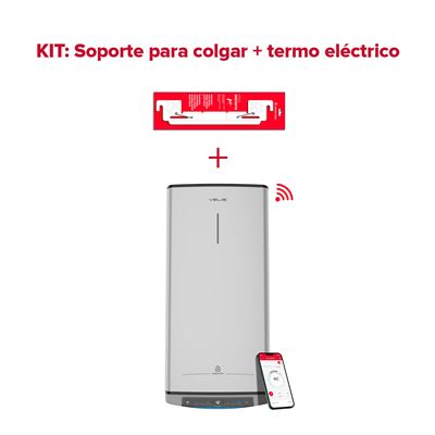 Termo Eléctrico Inteligente Ariston Velis Tech Dry 50l + Sorpote De Pared Instafix Vertical U Horizontal B