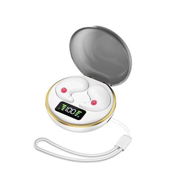 Auriculares DAM BY-8 TWS Bluetooth 5,3 Display LED Blanco - 1