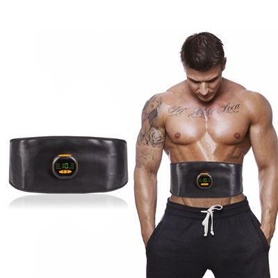 Cinturón Estimulador Eléctrico De Cintura Y Abdomen Ems Smart Fitness. 15 Intensidades, 6 Modos. Dam Negro