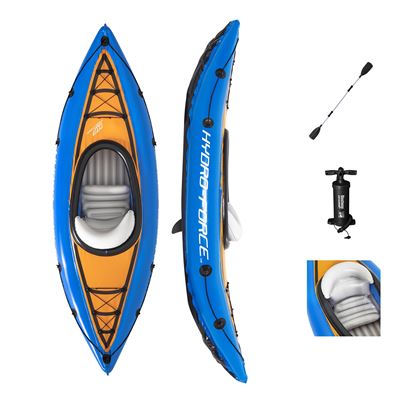 Kayak Hinchable Para Excursiones Bestway Hydro-force Cove Champion 275x81 Cm Individual Con Remo Y Bomba