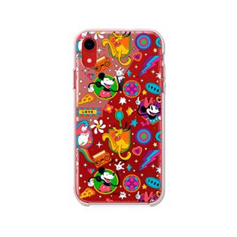 Funda para iPhone XR Oficial de Disney Mickey y Minnie Patrón Retro Premium - Clásicos Disney - 1
