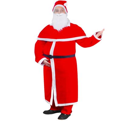 Disfraz para Navidad vidaXL Set Traje Papá Noel Túnica