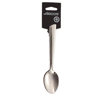 Juego De Cucharas De Postre Arcos Toscana 574400 Monoblock De Una Pieza De Acero Inoxidable 18/10, De 3 Piezas Y Hoja De 18 Cm En Display