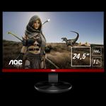 Monitor LED 24.5 Full HD AOC Gaming G2590FX Plana Negro Rojo