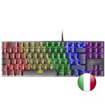 Teclado Mecánico FRGB Mars Gaming MK80 Negro, Switch Mecánico Rojo, Idioma Italiano