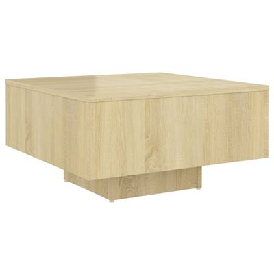 Vidaxl Mesa De Centro Aglomerado Color Roble Sonoma 60X60x31,5Cm