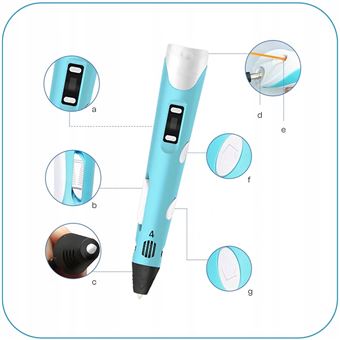 Bolígrafo 3D para niños Smartek 3150BL con pantalla LED Azul - Impresora 3D  - Los mejores precios