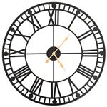 Reloj de pared vidaXL, vintage movimiento cuarzo metal 60 cm XXL