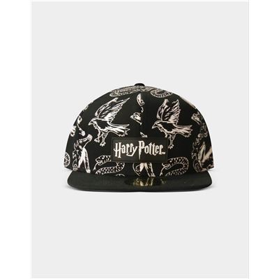 Gorra Harry Potter Simbolos B/n