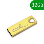 Pen Drive USB x32 GB 2.0 COOL Metal KEY Dorado