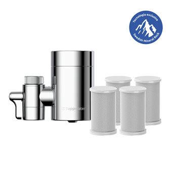 Filtro de agua para grifo EcoPro SMR Tappwater - Filtra +100 sustancias y añade minerales esenciales Pack Anual - 1