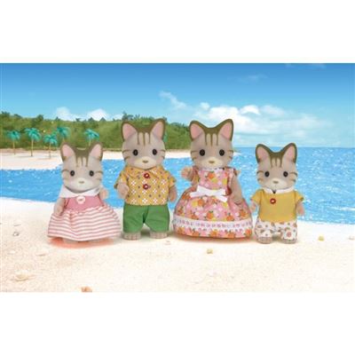 Sylvanian Families Familia Gatos Rayas