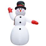 Muñeco de nieve inflable de Navidad con LED IP44 vidaXL 600cm XXL