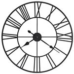 Reloj de pared vidaXL, vintage movimiento cuarzo metal 80 cm XXL