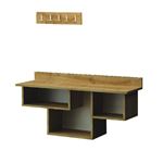 Muebles de entrada HomeMania Renzo Roble 120x37x64cm