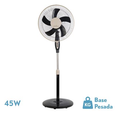 Ventilador De Pie Fabrilamp Belmonte Negro/beis 45w 3 Velocidades Oscilante
