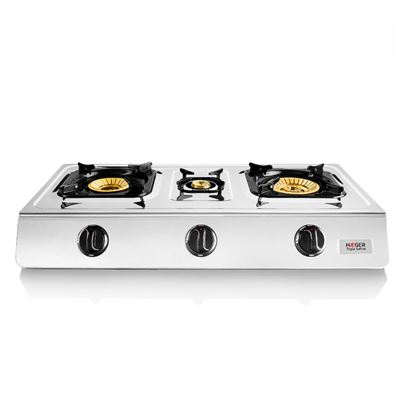 Cocina De Gas Haeger Triple Safine 3 Fuegos Inox