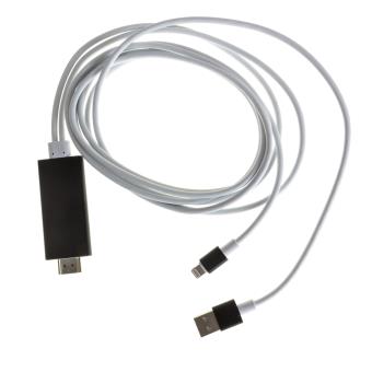 Cable Adaptador Lightning A Hdmi Para Iphone Color Negro