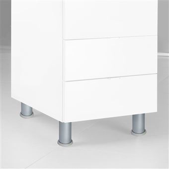 Emuca Pie para mueble, D. 40 mm, regulable 140-160 mm, Aluminio, Anodizado satinado, 4 ud.