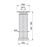 Emuca Pie para mueble, D. 40 mm, regulable 140-160 mm, Aluminio, Anodizado satinado, 4 ud._2