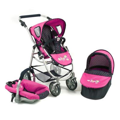 Bayer Chic 2000 637 12 Cochecito Convertible 3 In 1 Emotion All In, Lunares Navy-pink
