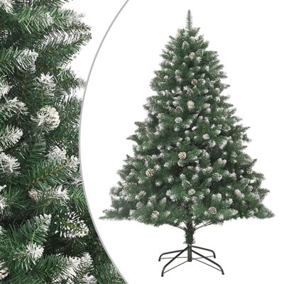 Árbol de Navidad artificial con soporte vidaXL PVC 180 cm