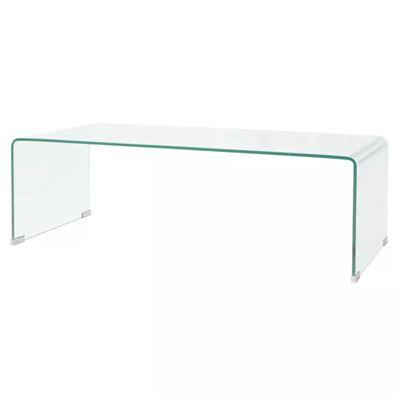 Vidaxl Mesa De Centro De Vidrio Templado Transparente 98X45x30 Cm - Imagen 2