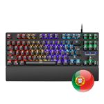 Teclado Mecánico Mars Gaming MKXTKL, LED 10 Efectos, Switch rojo, Layout Portugués