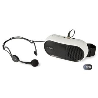 Amplificador de Cintura con micrófono manos libres, de 10 W, entrada auxiliar, gran alcance, muy ligero, 190 x 90 x 65 mm