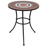 Mesa vidaXL, mosaico color terracota y Blanco, 60 cm