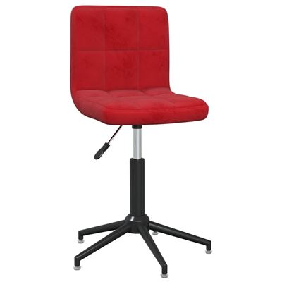 Silla de oficina giratoria vidaXL terciopelo rojo tinto