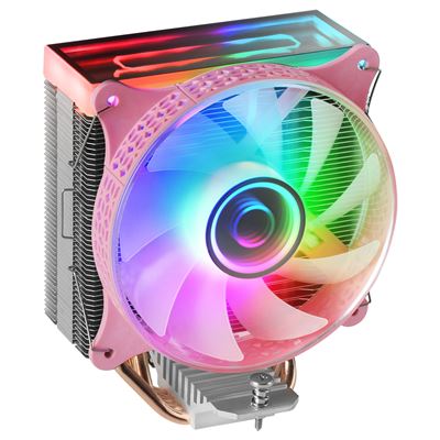 Mars Gaming Rosa Disipador Cpu Mcpu-Vr 180W Tdp, Doble Espejo Infinito Argb, 4 Heatpipes