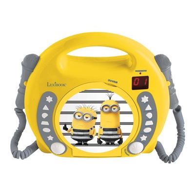 Lector Cd Portátil Con 2 Micrófonos - Los Minions Lexibook