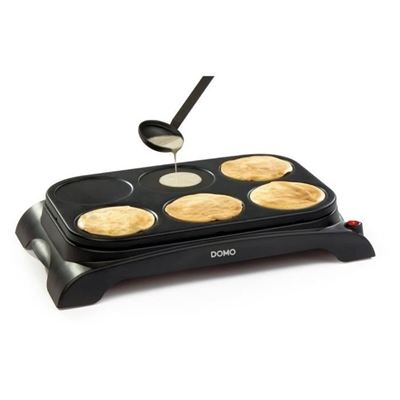 Plancha para crepes Domo DO8709P 6 personas 1000W negro